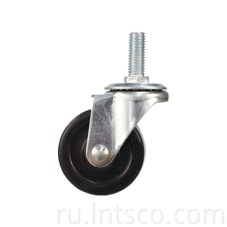 Light Duty Swivel Rubber Threaded Stem Casters